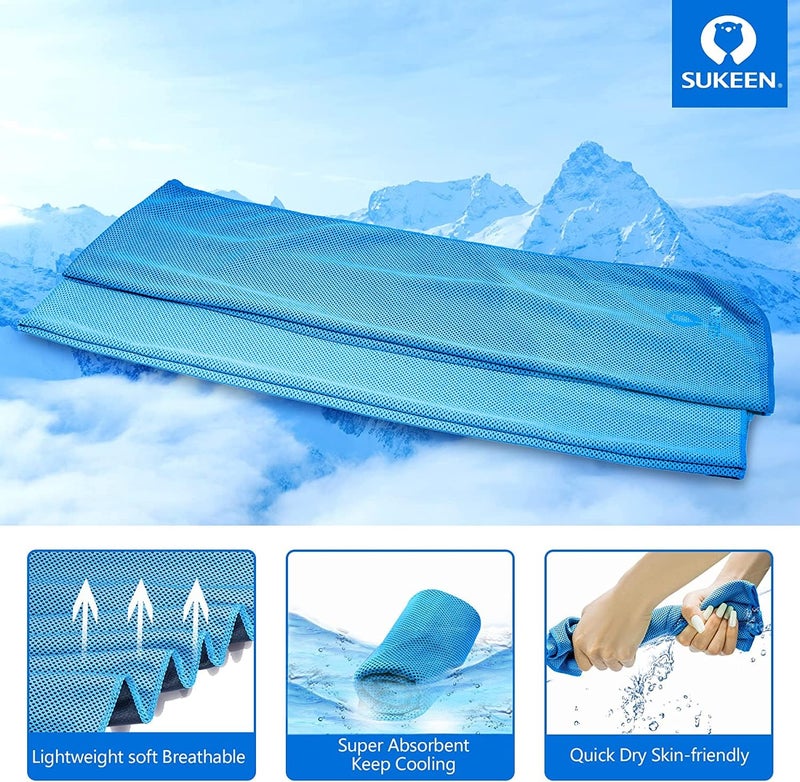 Sukeen Cooling Towel (40"x12"),Ice Towel,Soft Breathable Chilly Towel,Microfiber Towel for Yoga,Sport,Running,Gym,Workout,Camping,Fitness,Workout & More Activities - Image 3